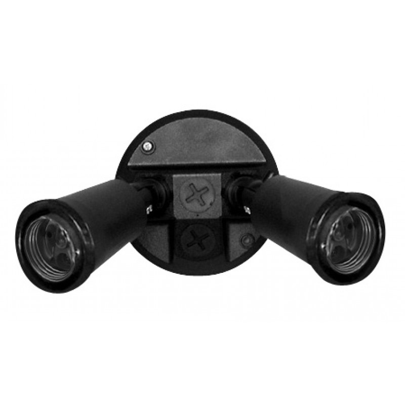 Twin Lamp Holder Pack Black Security Lighting